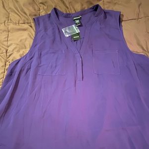 Purple Sleeveless Blouse
